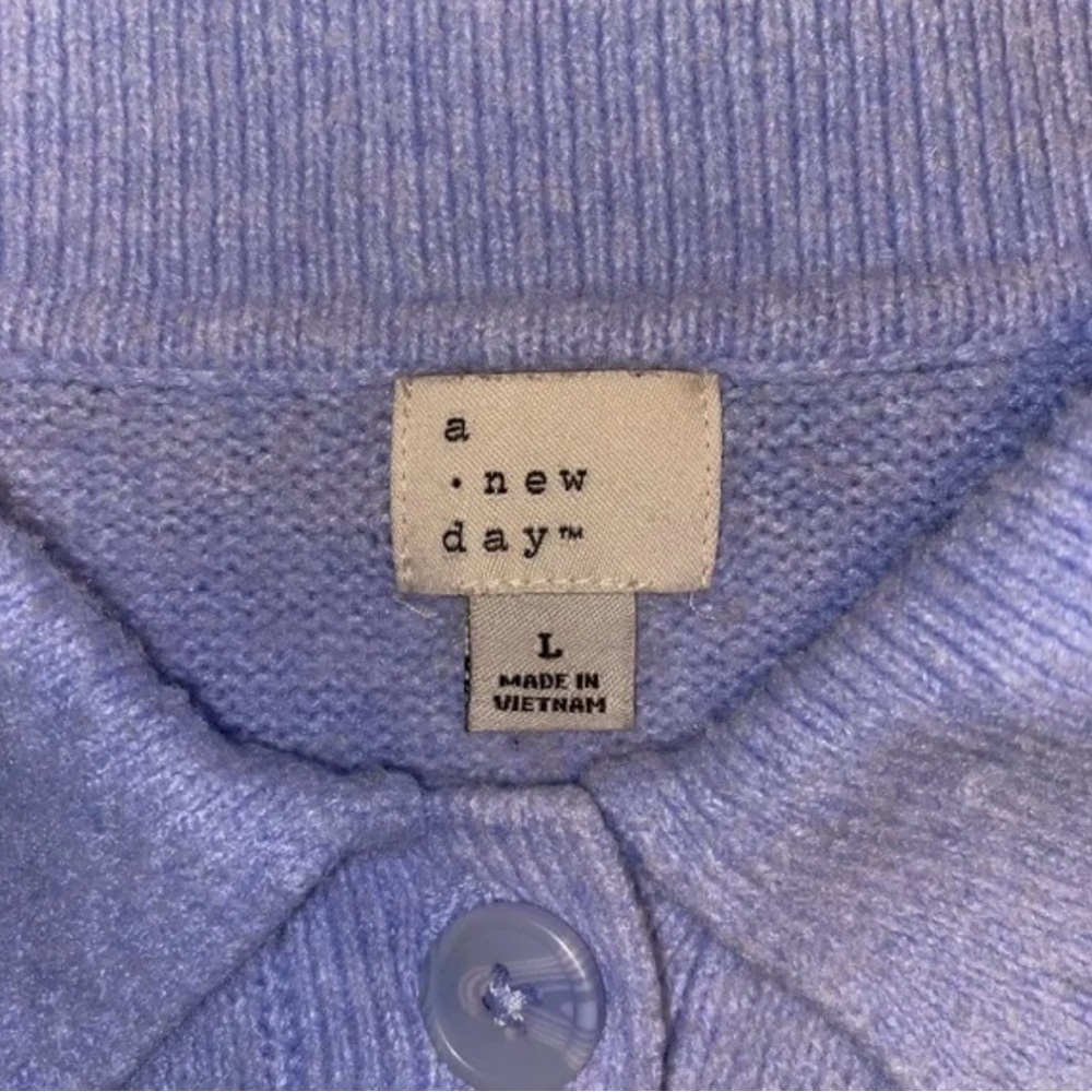 A New Day Short Sleeve Sweater with Puff Sleeves - Size L - Picture 3 of 7